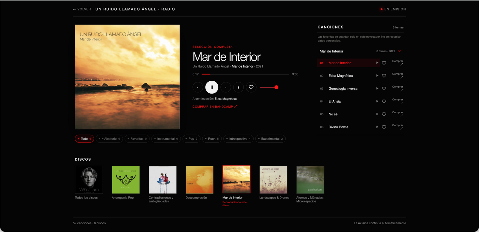 Interfaz de Radio a la carta
